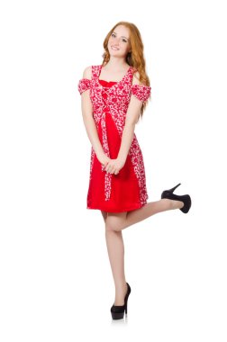 Moda elbiseli kadın