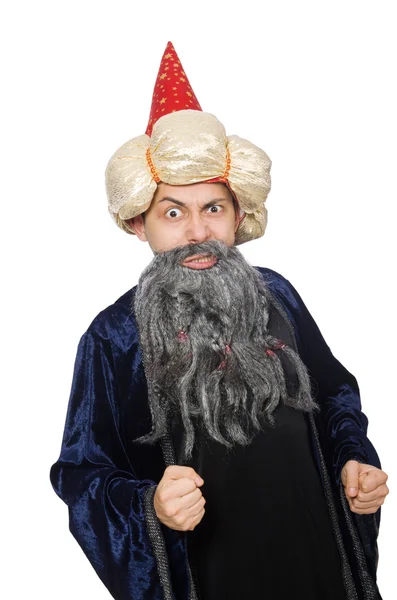 Funny wise wizard isolated on the white — Stock Photo, Image