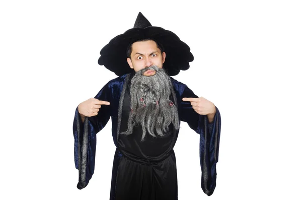 Funny wise wizard isolated on the white — Stock Photo, Image