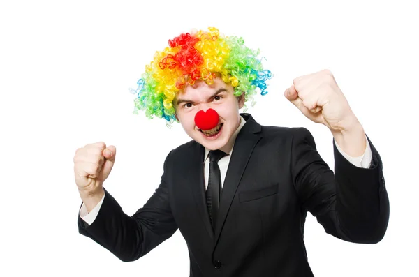 Zakenman clown in grappige concept — Stockfoto