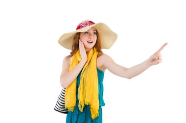 Moda konseptinde çantası olan kadın.