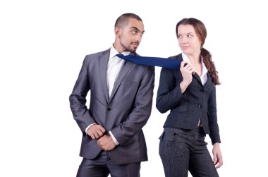 Kadın ve erkek arasındaki ofis anlaşmazlığı