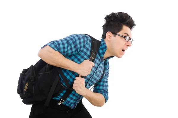 Schüler mit Rucksack — Stockfoto