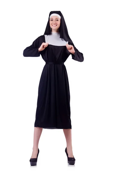 Nun isolated on the white background — Stock Photo, Image