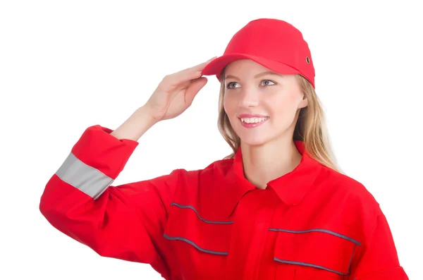 Vrouw in industriële concept — Stockfoto