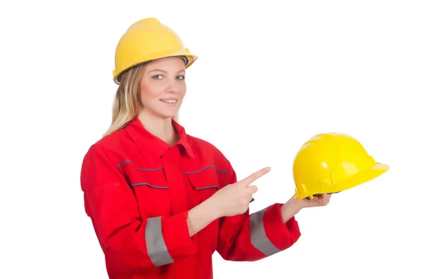 Woman in industrial concept — Stock Photo, Image