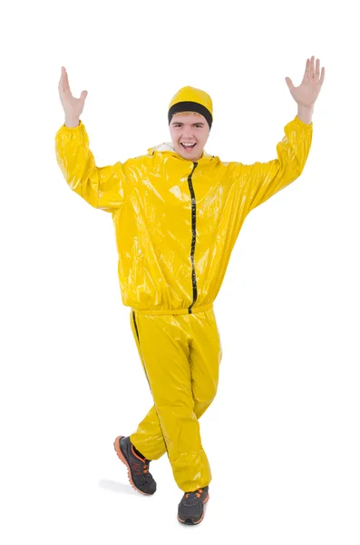 Uomo in abito giallo — Foto Stock