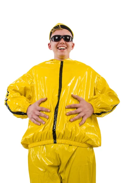 Uomo in abito giallo — Foto Stock