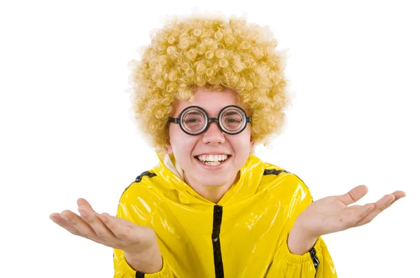 Uomo in abito giallo — Foto Stock