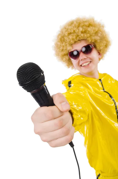 Hombre de traje amarillo — Foto de Stock