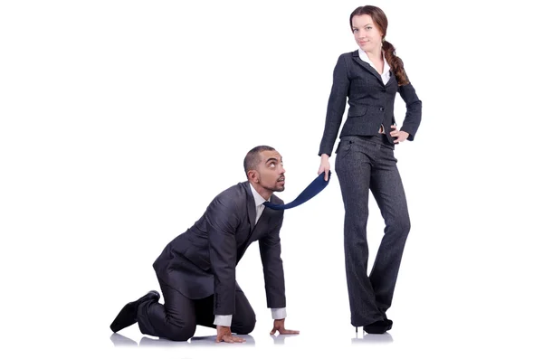Kadın ve erkek arasındaki ofis anlaşmazlığı — Stok fotoğraf