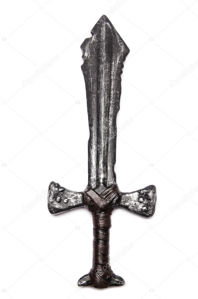 Medieaval swords isolated on the white