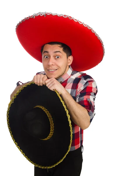 Grappig Mexicaans met sombrero in concept — Stockfoto