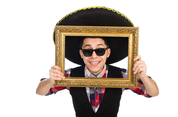 Divertido mexicano con sombrero en concepto —  Fotos de Stock