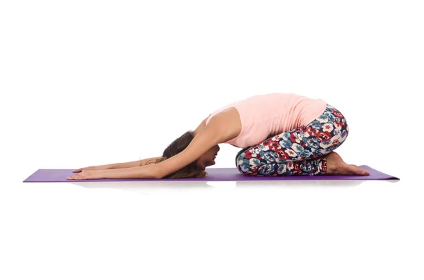 Mujer joven haciendo yoga —  Fotos de Stock