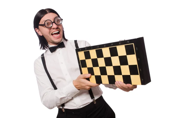 Jugador de ajedrez nerd —  Fotos de Stock