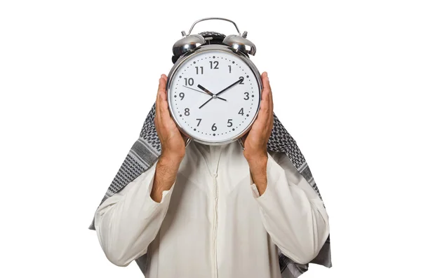 Arabische man met klok — Stockfoto