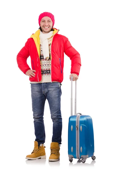 Man preparing for winter vacation — Stock Photo, Image