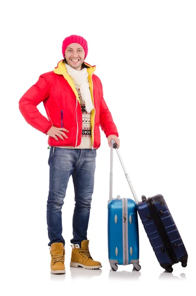 Hombre preparándose para las vacaciones de invierno —  Fotos de Stock