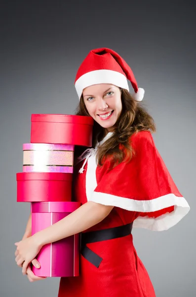 Hótélapó lány a karácsonyi koncepció — Stock Fotó