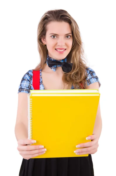 Jovem estudante com livro — Fotografia de Stock