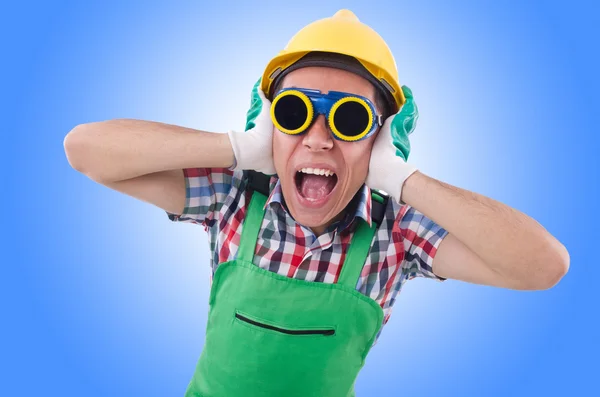 Funny construction worker — Stock Photo, Image