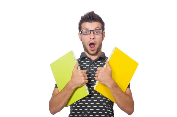 Jeune étudiant avec des livres — Photo