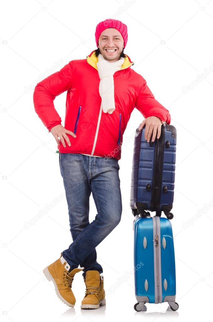 Man preparing for winter vacation