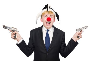 İşadamı palyaço komik kavram