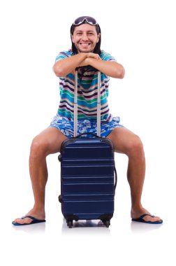 Beyaz bavullarla gezen adam.