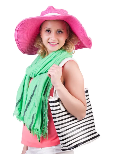 Vrouw met tas in fashion concept — Stockfoto