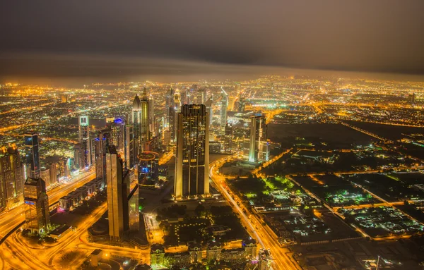 Panoram gece Dubai — Stok fotoğraf