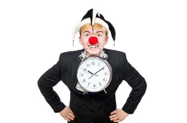 Clown uomo d'affari in concetto divertente — Foto Stock