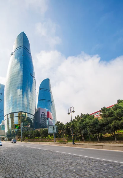 Torres de chamas no Azerbaijão — Fotografia de Stock