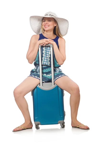 Yaz tatili için hazırlama kadın — Stok fotoğraf