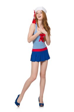 Gülümseyen kadın denizci