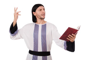 Beyaz üzerine izole edilmiş Arap adam kavramı