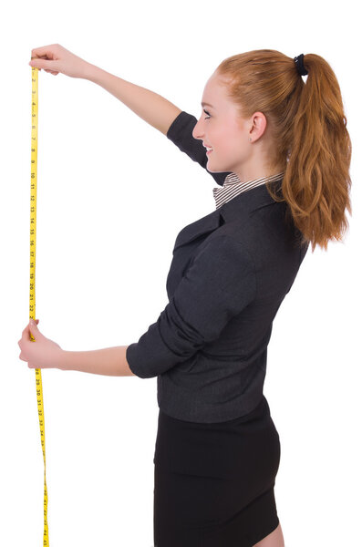 Женщина портной изолированы на белом