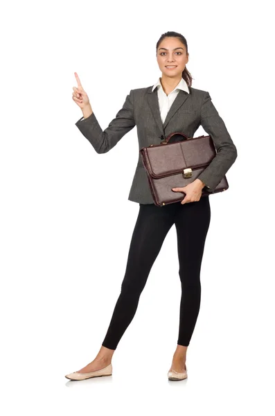 Businesswoman in business concept isolated on white — Stock Photo, Image