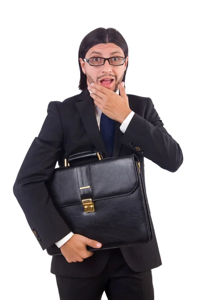 Joven hombre de negocios con maletín — Foto de Stock