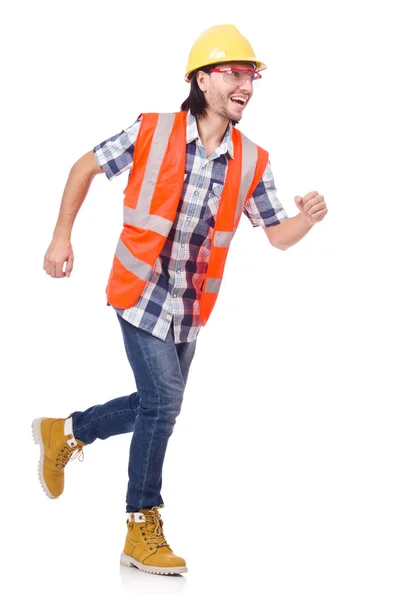 Trabajador industrial aislado en el fondo blanco —  Fotos de Stock