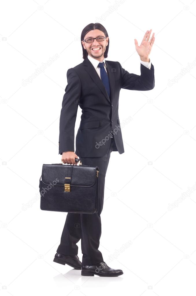 Young businessman isolated