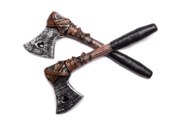 Eksen üzerinde beyaz izole