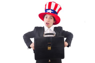 Amerikan sembollü kadın işadamı