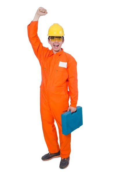 Industrial worker isolated on the white background — Stock Photo, Image