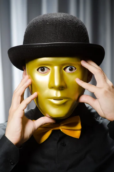 Grappig concept met theatraal masker — Stockfoto