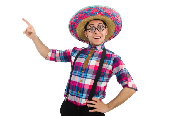 Lucu Meksiko dengan sombrero dalam konsep — Stok Foto