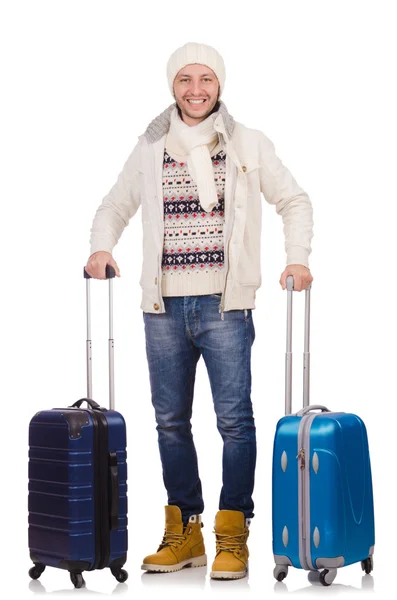 Man preparing for winter vacation — Stock Photo, Image