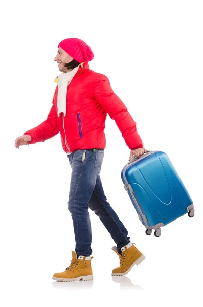 Man preparing for winter vacation — Stock Photo, Image