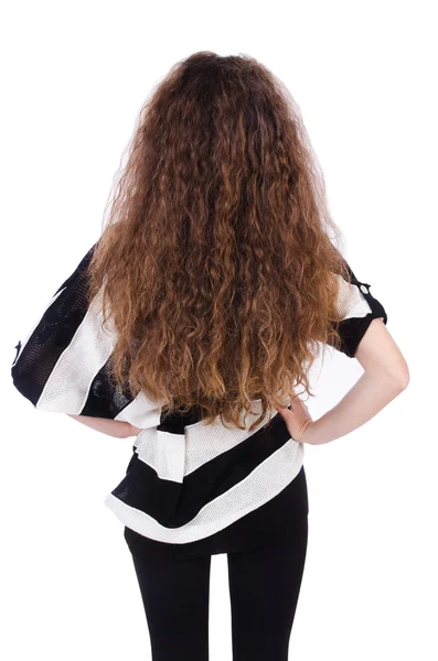 Femme aux cheveux longs coupe — Photo